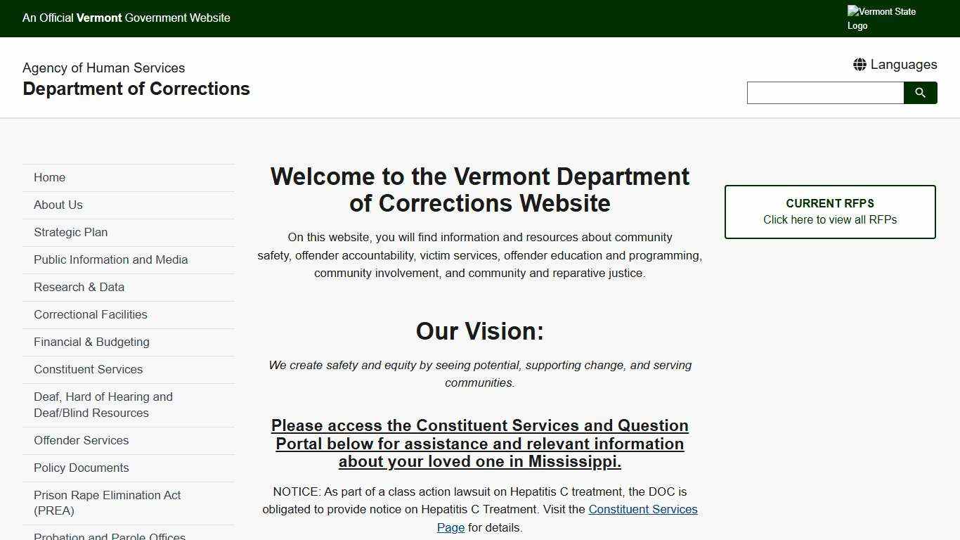 Home Department of Corrections